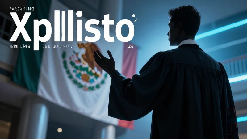 Juez moderno en portada legal dramática