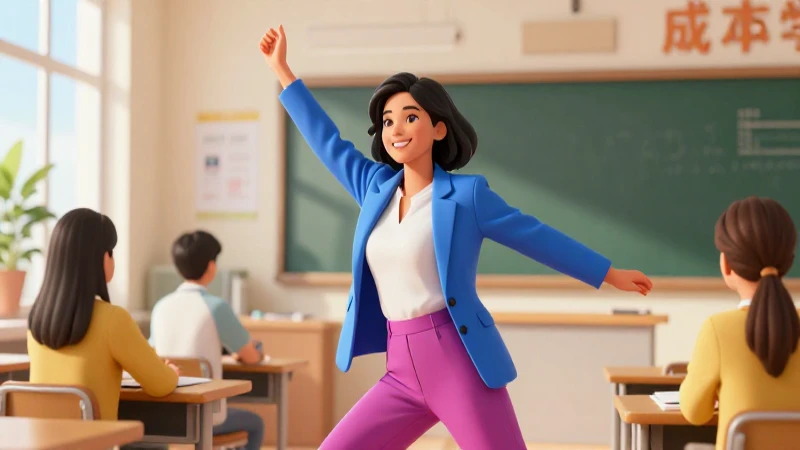 Qué es la flexibilidad física, muscular y laboral 8 Profesional estira en aula moderna y luminosa