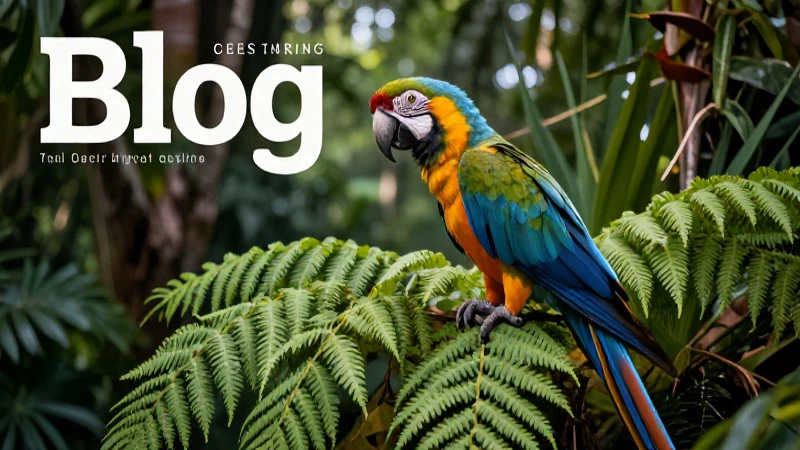 Biodiversidad tropical vibrante con guacamayo