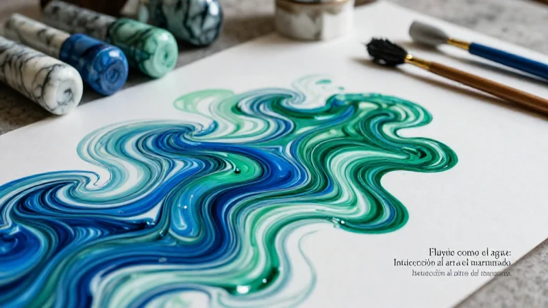 Arte de marmolado, herramientas y colores esenciales