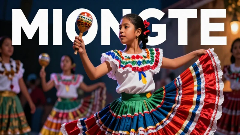 Folklore: Qué es, características y ejemplos destacados 5 Joven bailarina mexicana en vibrante traje folclórico