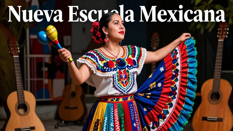Músico mexicano vibrante con estética moderna y tradicional