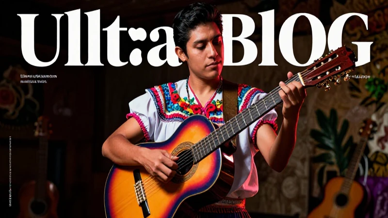 Músico mexicano vibrante con estilo cinematográfico