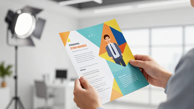 Profesional educativo sostiene diseño informativo brillante