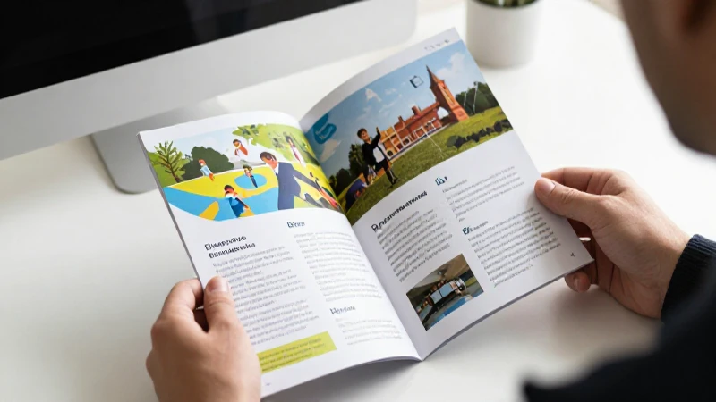 Folletos: Qué es, usos, estructura y contenidos esenciales 4 Folleto educativo profesional con diseño vibrante y moderno