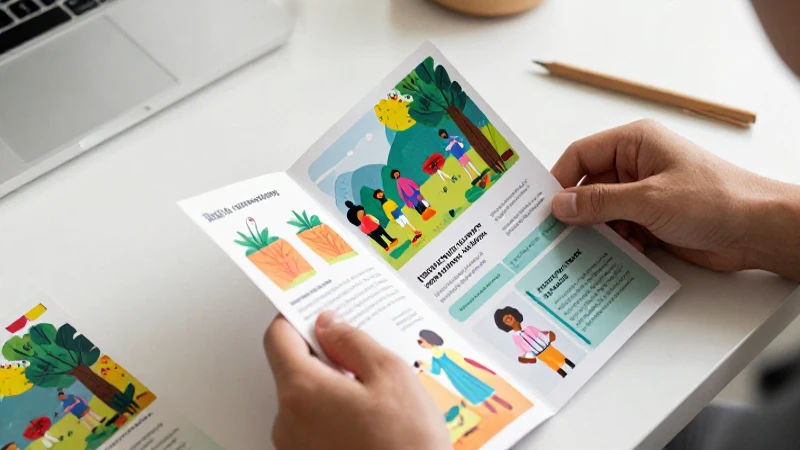 Folletos: Qué es, usos, estructura y contenidos esenciales 5 Manos diseñando un folleto educativo moderno