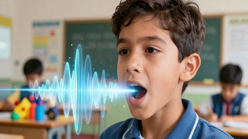 Fonemas: 100 Ejemplos para Entender su Importancia 7 Retrato de estudiante enfocado con visualización 3D en clase