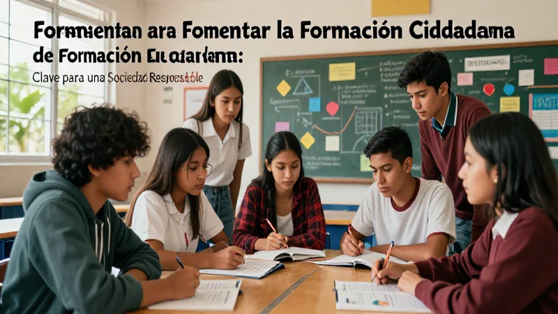 Formación Ciudadana: Clave para una Sociedad Responsable 5 Formación ciudadana y responsabilidad juvenil mexicana