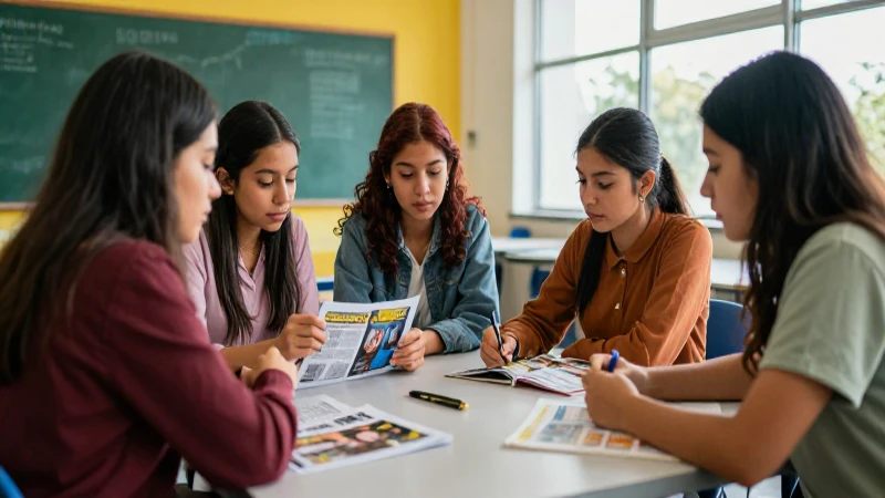 Formación Ciudadana: Clave para una Sociedad Responsable 8 Estudiantes mexicanos colaboran en un aula moderna