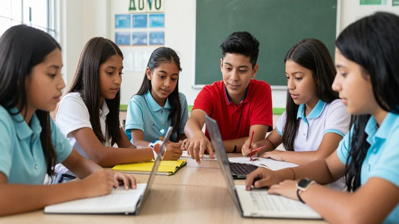 Estudiantes mexicanos aprendiendo con dinamismo