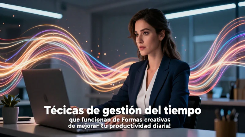 Mujer profesional moderna gestionando el tiempo creativo