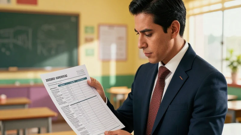 Descarga el formato ideal de planeación para la nueva escuela mexicana 4 Educador mexicano planeando en un aula luminosa y vibrante