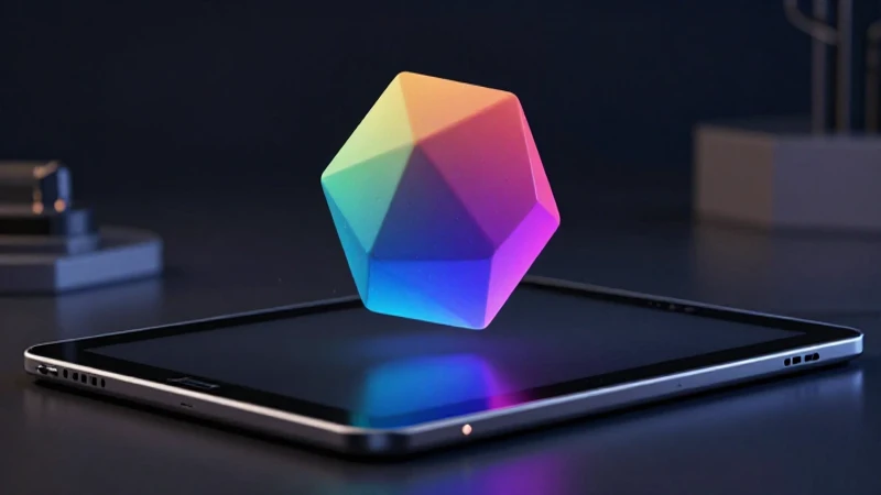 Fórmula precisa para calcular polígonos regulares al instante 3 Geometría vibrante y tablet digital flotando