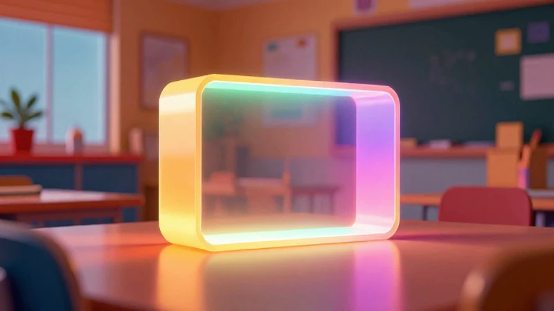 Fórmula para calcular el volumen del rectángulo de forma sencilla 4 Prisma geométrico brillante en aula moderna