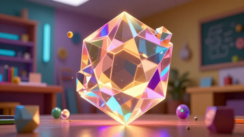 Fórmula del prisma cuadrangular: todo lo que necesitas saber 6 Visual abstracta cristalina con precisión geométrica