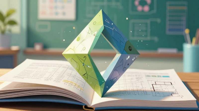 Ilustración geométrica didáctica ultradetalhada