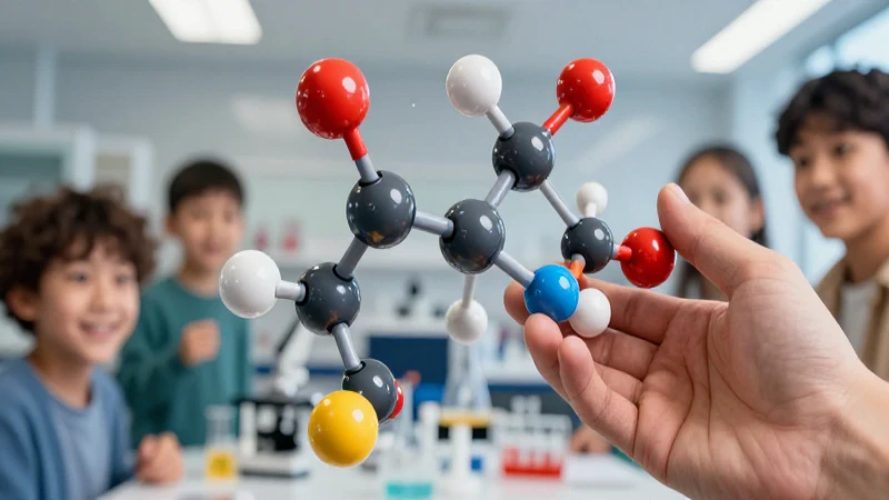 Fórmula molecular: definición, concepto y su importancia 6 Molécula 3D interactúa con mano curiosa en laboratorio