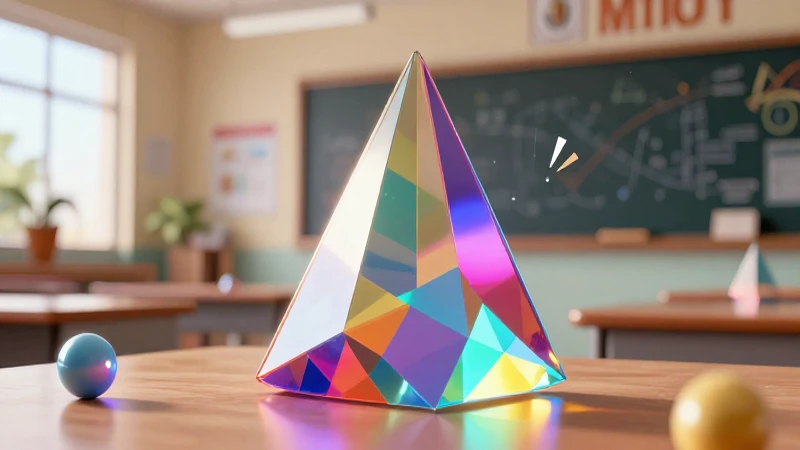 Prisma geométrico, educación mexicana moderna y vibrante