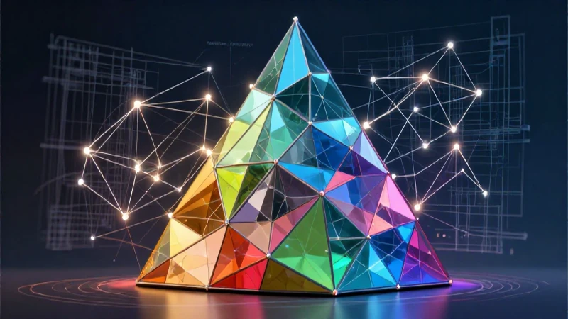 Calcula áreas y medidas en triángulos: fórmulas esenciales 4 Diseño geométrico abstracto y educativo
