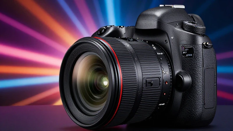Cámara profesional hiperrealista, luz cinematográfica y bokeh
