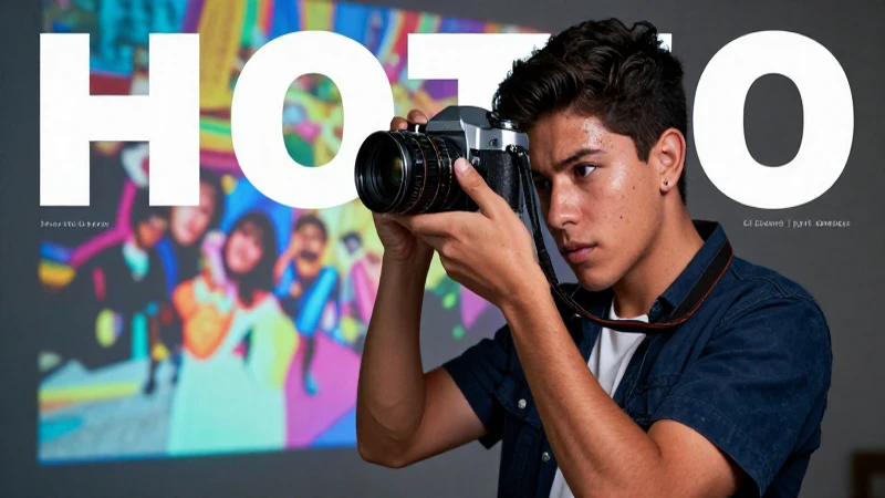 Retrato digital vibrante de estudiante mexicano