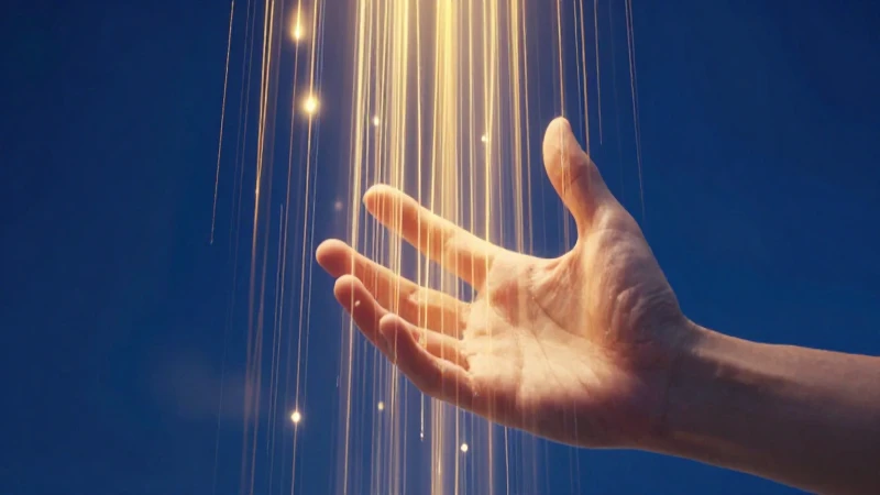 Manos y energía brillante en fondo educativo