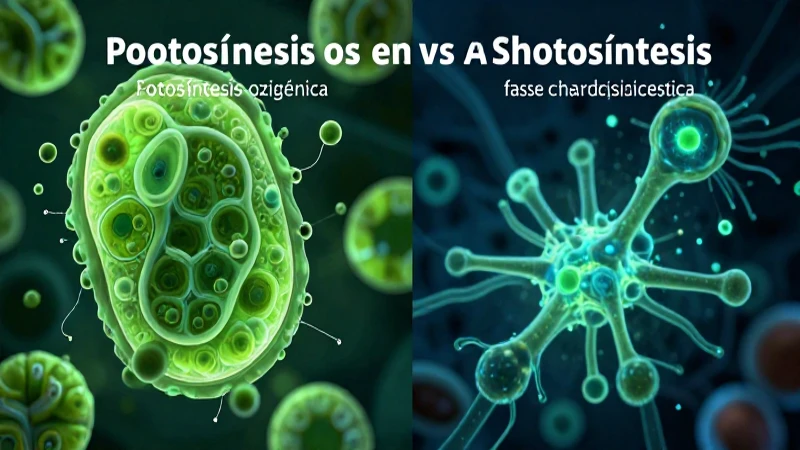 Diferencias entre fotosíntesis oxigénica y anoxigénica
