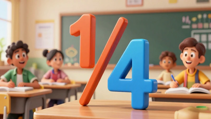 Aprende fracciones equivalentes con ilustración 3D