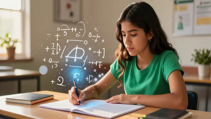 Estudiante mexicano enfocado en matemáticas complejas