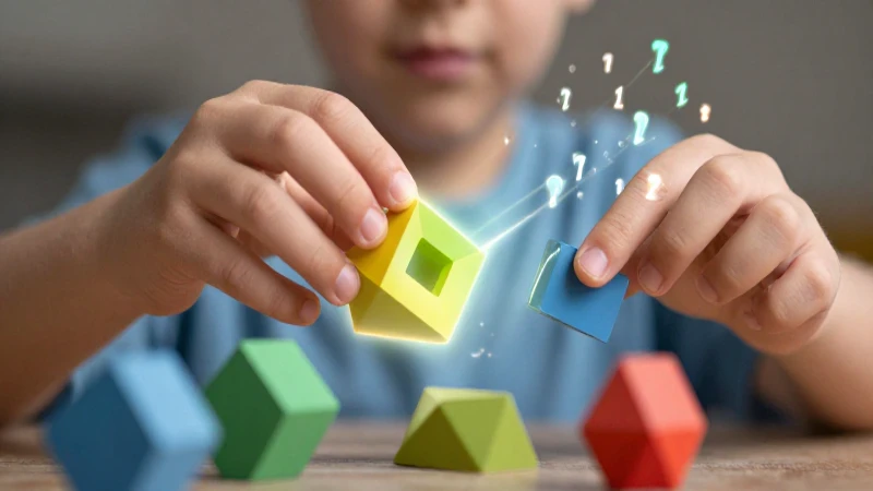 Joven manipula conceptos matemáticos luminosos