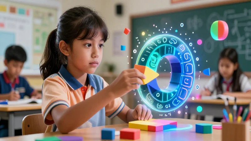 Ilustración educativa de fracciones y decimales
