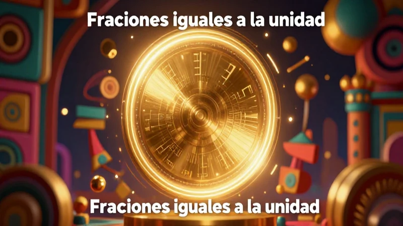 Fracciones iguales a la unidad: numerador y denominador 4 Conceptos visuales de fracciones unitarias