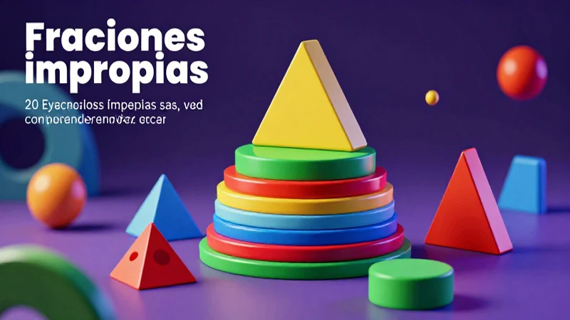 Fracciones impropias explicadas con recursos visuales