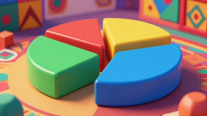 Ilustración geométrica 3D vibrante y detallada con estética educativa