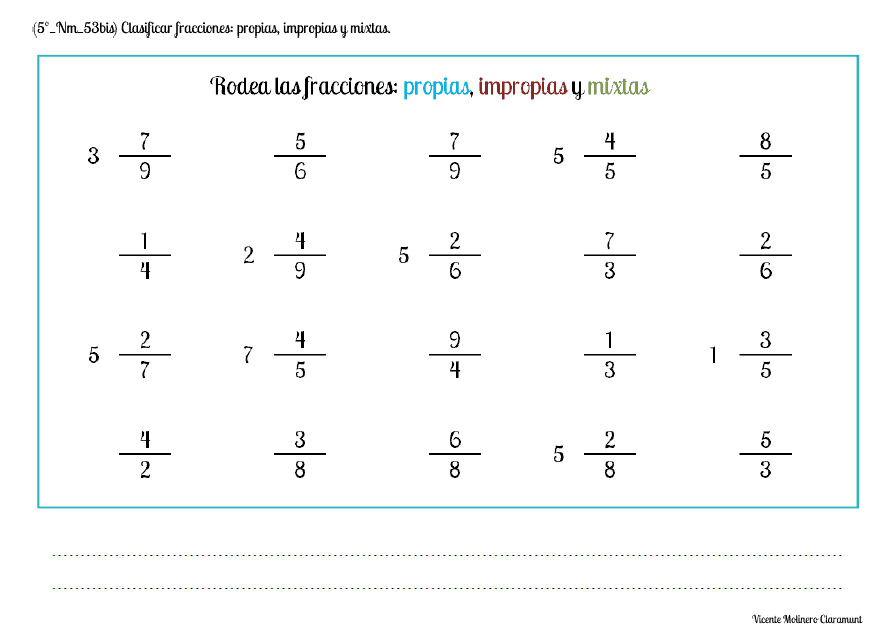 fracciones propias 20 ejemplos para comprender mejor