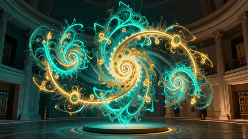 Fractalidad: Definición, características y clases explicadas 3 Geometría fractal luminosa en academia mexicana