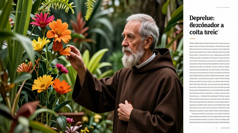 Frailes: Definición y Concepto en la Botánica Esencial 7 Fraile franciscano examina flora mesoamericana