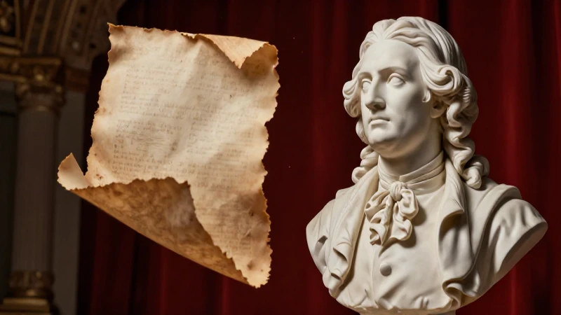 Francia Revolución: Historia, Causas y Sus Características 4 Busto de pensador ilustrado, dramatismo vibrante