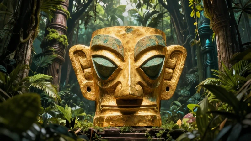 10 inspiradoras frases para dar inicio a tus Conoce cuentos 6 Arte antiguo dorado en la selva, visual vibrante de revista
