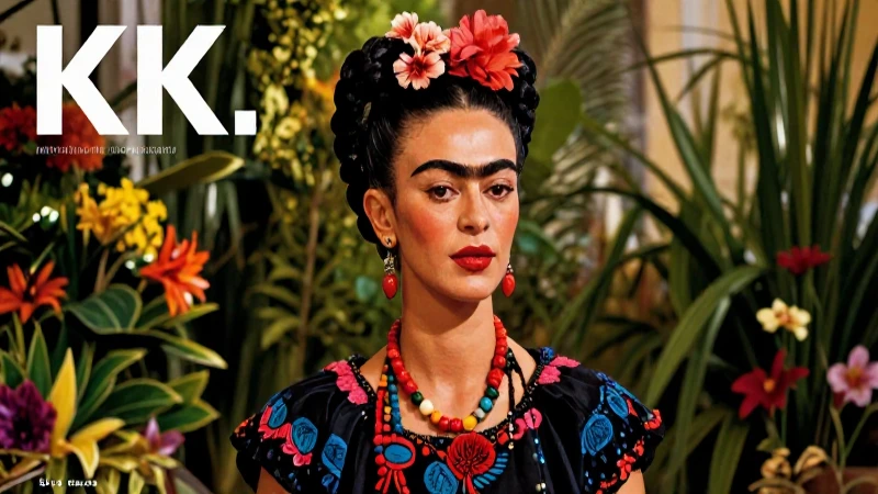 Frida Kahlo: vida, obras, características y su legado eterno 8 Retrato vibrante de Frida Kahlo en traje mexicano