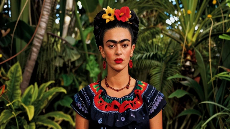 Frida Kahlo: vida, obras, características y su legado eterno 3 Retrato vibrante de Frida en la selva
