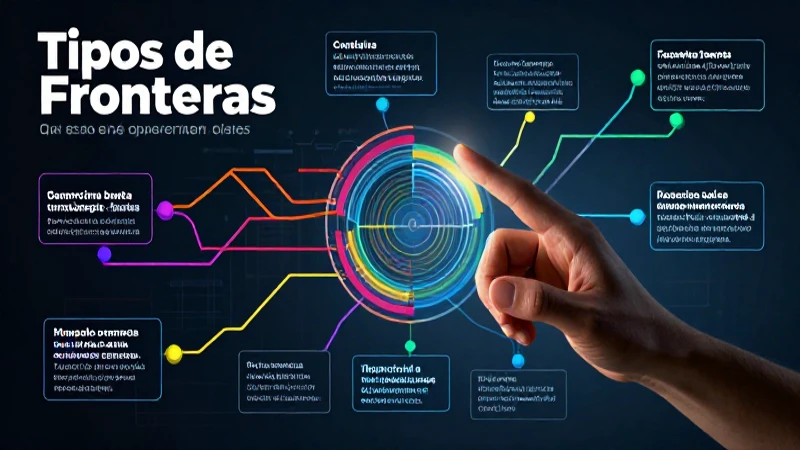 Ilustración conceptual de tipos de fronteras