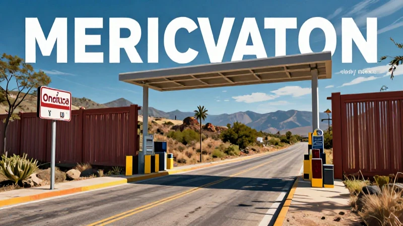Ilustración estilizada de la frontera mexicana