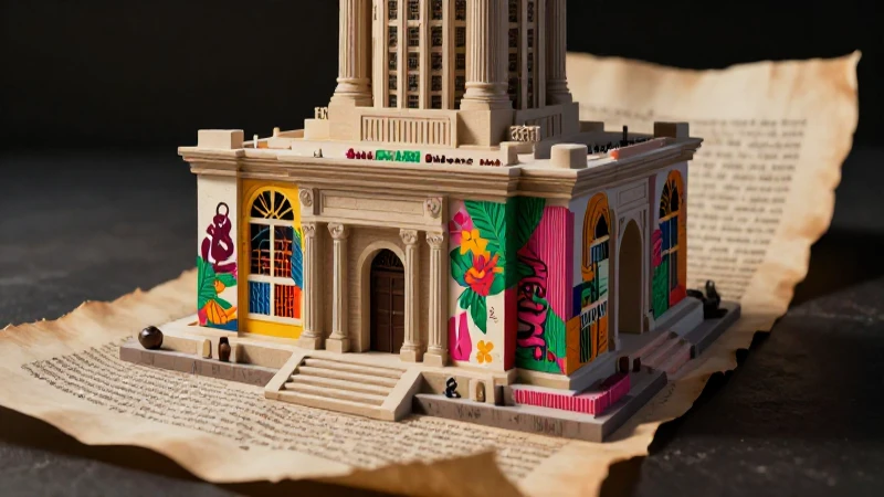 Fundamento legal con vibrante arte mexicano