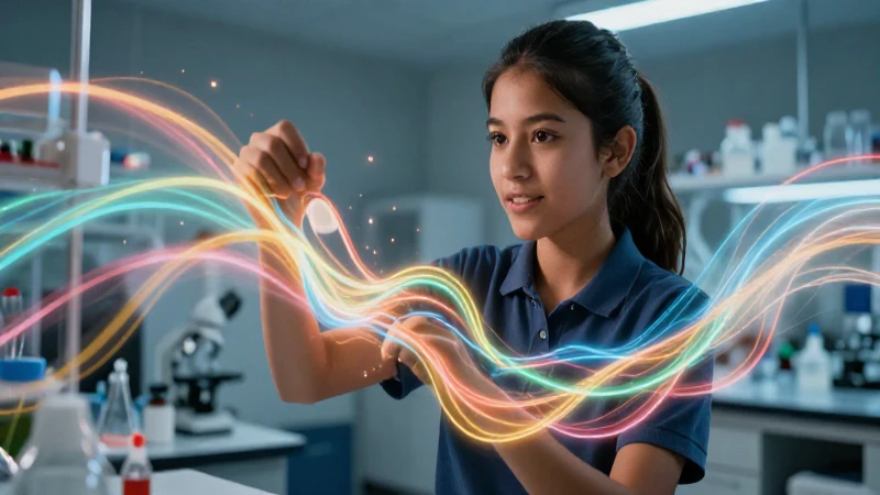 Estudiante mexicano dinámico en laboratorio