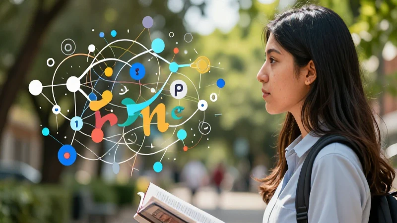 Estudiante moderno, diseño dinámico y vibrante