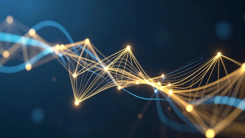 Datos abstractos dinámicos en azul y oro