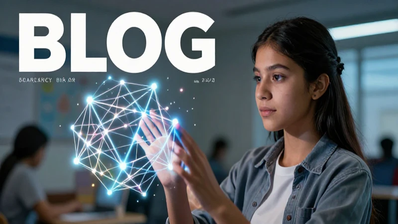 Estudiante mexicano mira conexión de datos educativa