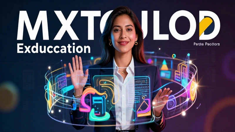 Educador mexicano moderno con diseño holográfico