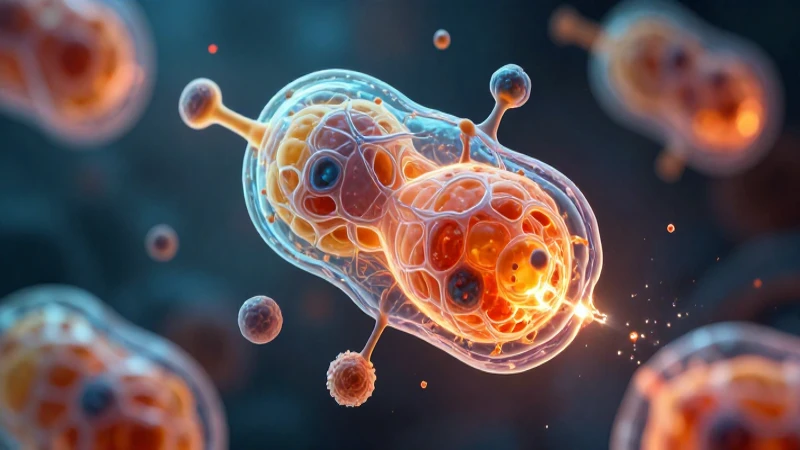 Células vibrantes detalladas con estética científica